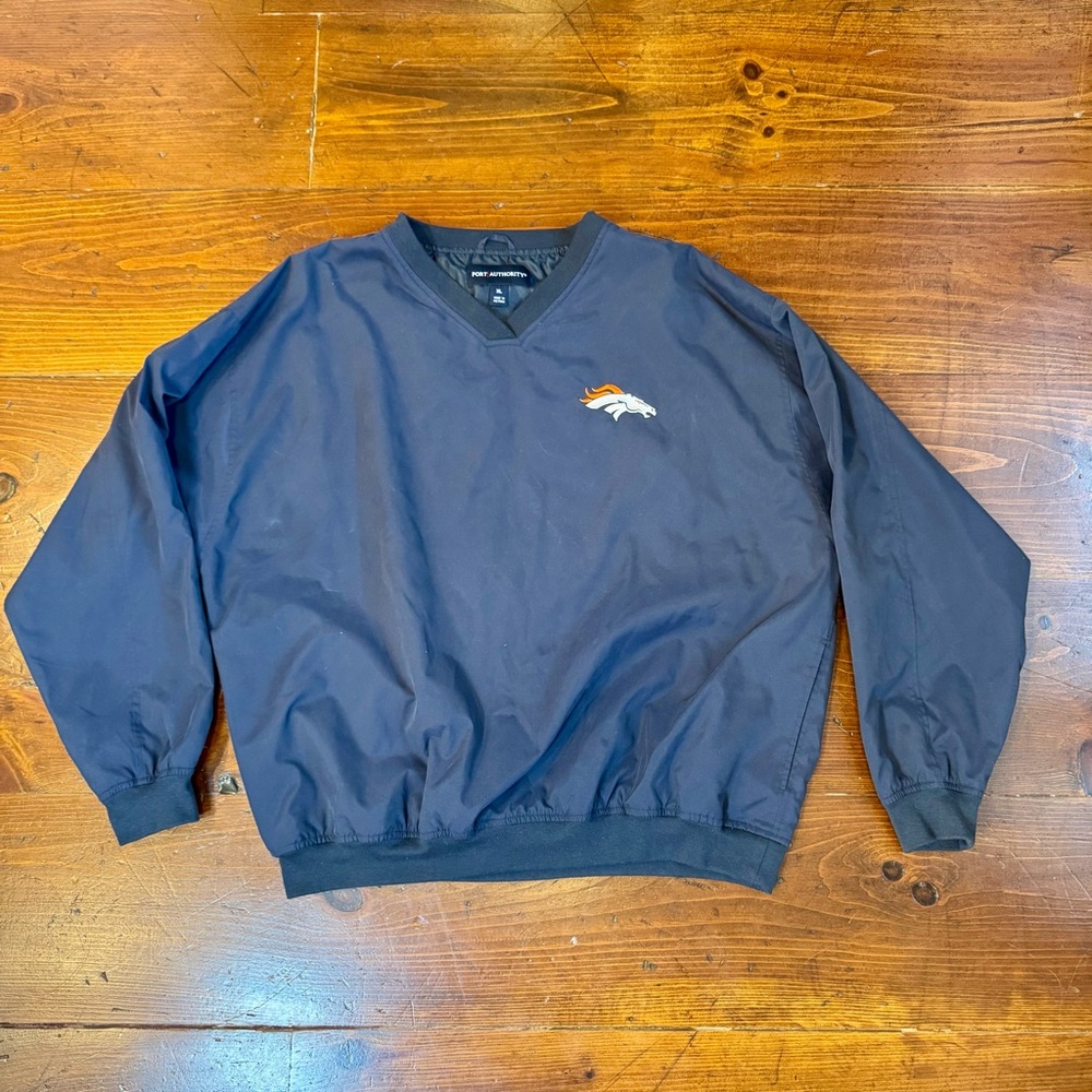 Broncos Port Authority Men's Navy Pull Over